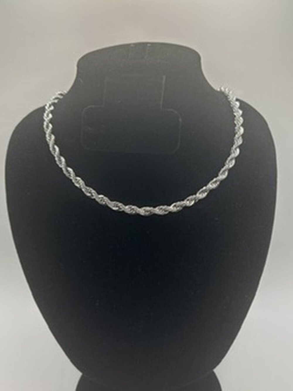 Womens Silver Rope Chain 5mm 18 Inch Real Silver Stainless Steel Durable Plated